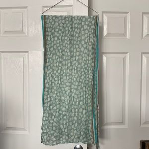 Scarf green/teal/brown/cream